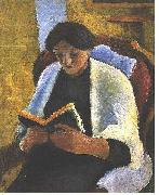 August Macke Reading woman Spain oil painting artist